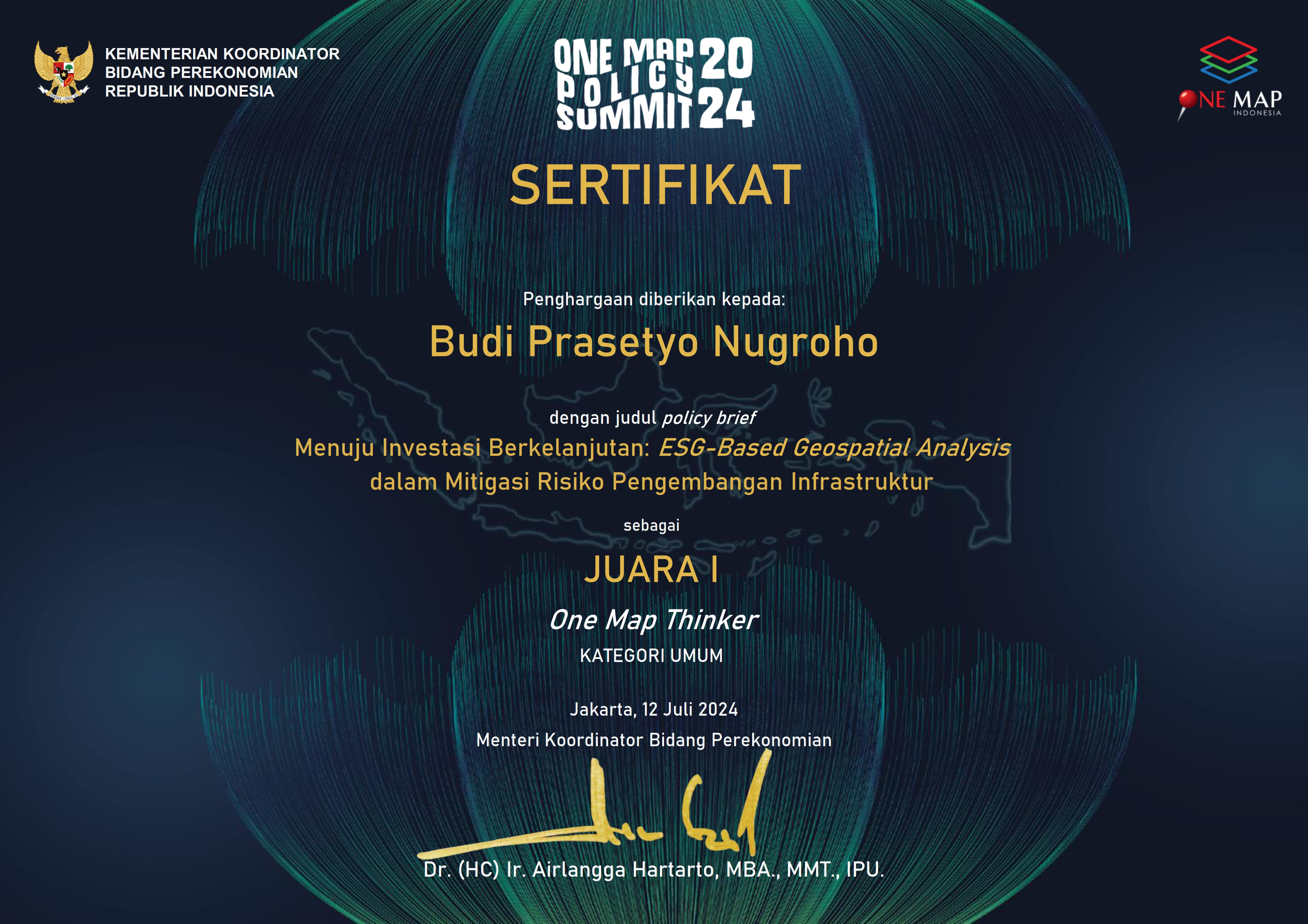 First Winner — One Map Policy (General Category)